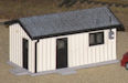 Download the .stl file and 3D Print your own Guard Shack HO scale model for your model train set.